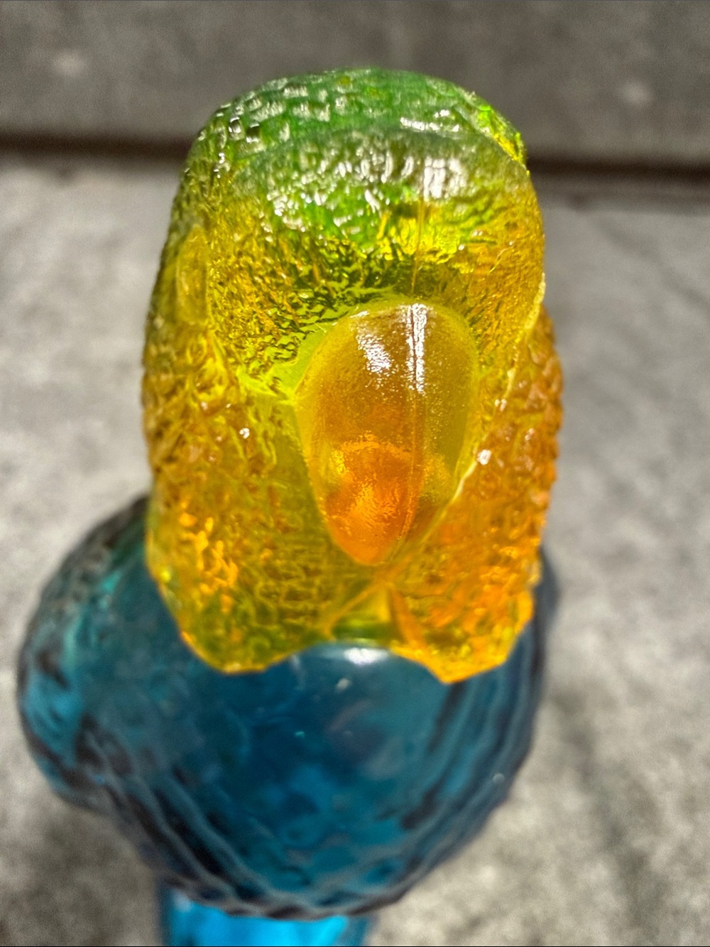 Avon Island Parakeet Blue and Green Glass Bottle - Picture 8 of 12